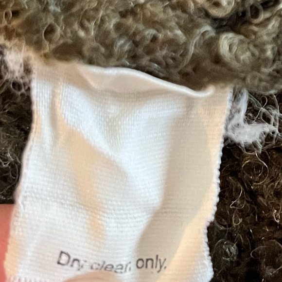 J.Crew Cardigan Sweater Green Medium Wool Blend Bouclé Fuzzy - Picture 3 of 4